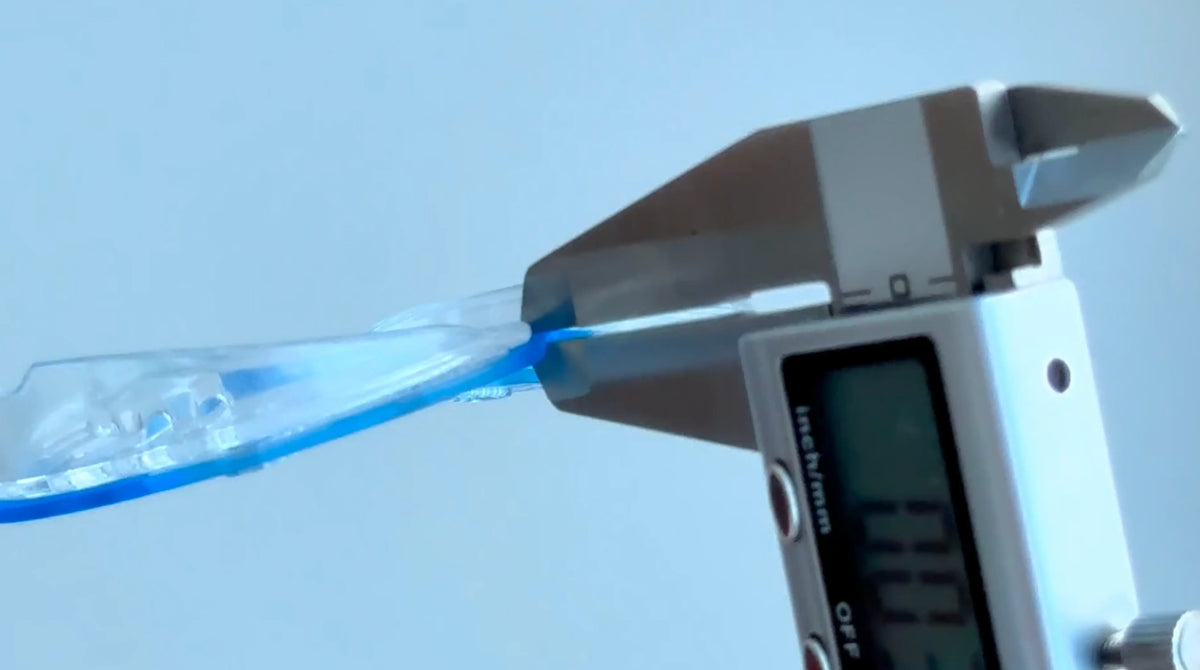 Nahaufnahme des dünnen, flexiblen Materials